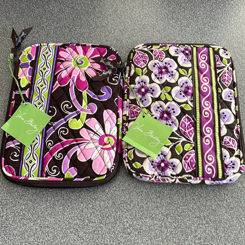 Vera Bradley e-reader sleeve set plum crazy & purple punch